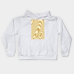 Golden Warm Zebra Grooves Abstract Pattern Kids Hoodie